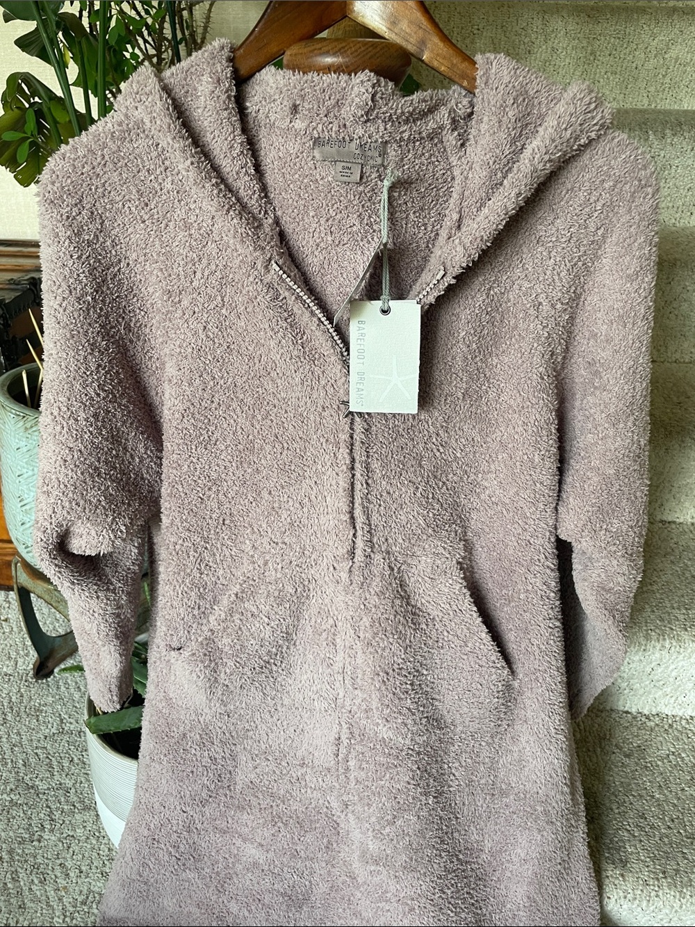 Barefoot Dreams Cozy Plush Hooded Lounge Robe NWT - Picture 2 of 7